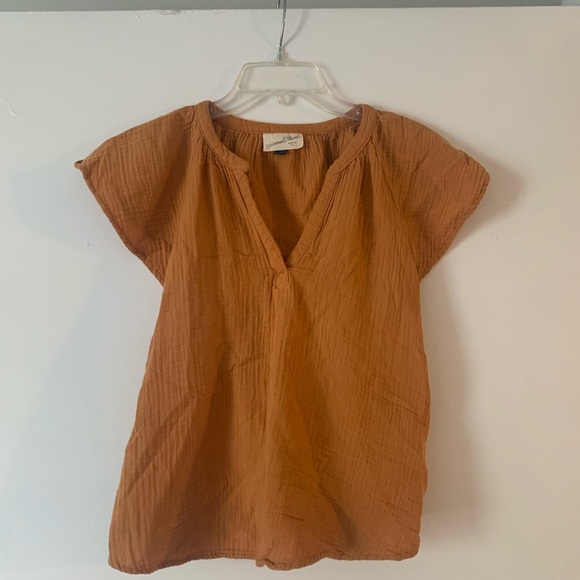 Universal Thread Rust V-Neck Blouse - Picture 1 of 3